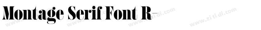 Montage Serif Font R字体转换